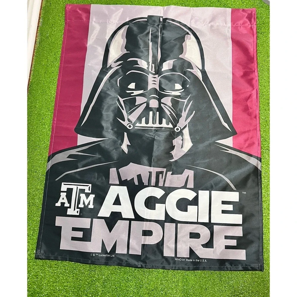Vintage Texas A&M Flag 36 X 28 Aggies X Star Wars USA Made Outdoor NWOT Wincraft